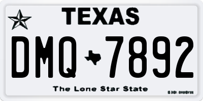 TX license plate DMQ7892