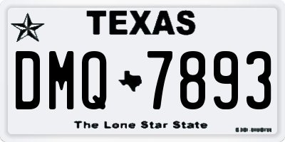TX license plate DMQ7893