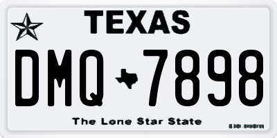 TX license plate DMQ7898