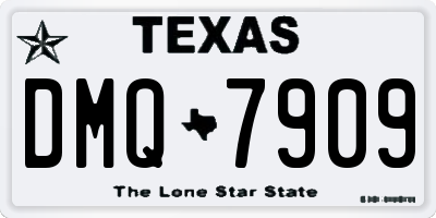 TX license plate DMQ7909