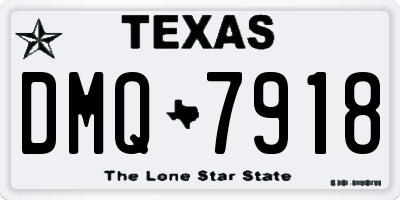 TX license plate DMQ7918