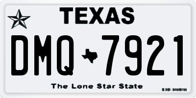 TX license plate DMQ7921