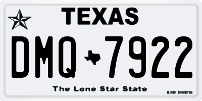 TX license plate DMQ7922