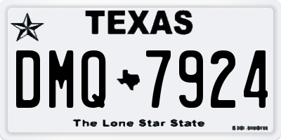 TX license plate DMQ7924