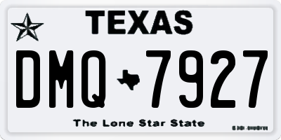 TX license plate DMQ7927