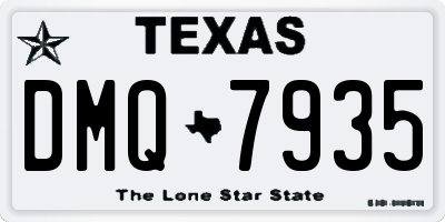 TX license plate DMQ7935