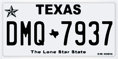TX license plate DMQ7937