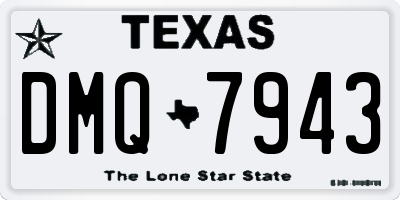 TX license plate DMQ7943