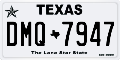 TX license plate DMQ7947