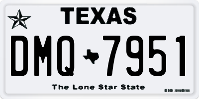 TX license plate DMQ7951