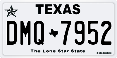 TX license plate DMQ7952
