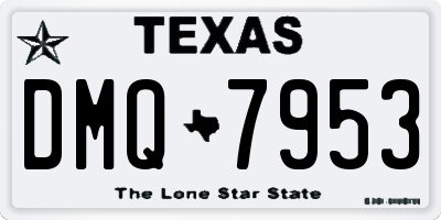 TX license plate DMQ7953