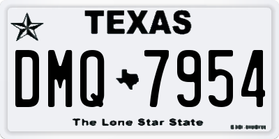 TX license plate DMQ7954