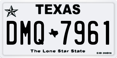 TX license plate DMQ7961