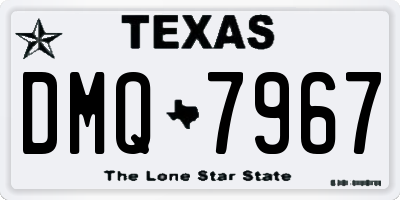 TX license plate DMQ7967