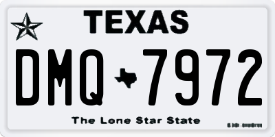 TX license plate DMQ7972