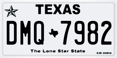 TX license plate DMQ7982