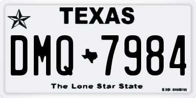 TX license plate DMQ7984