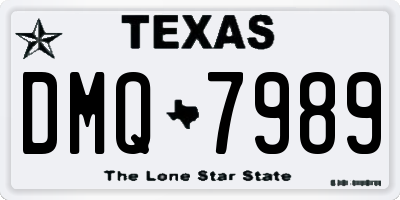 TX license plate DMQ7989