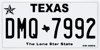 TX license plate DMQ7992