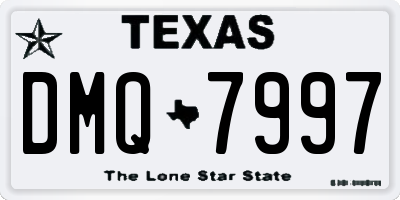 TX license plate DMQ7997