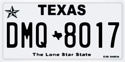 TX license plate DMQ8017