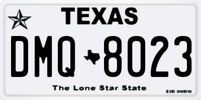 TX license plate DMQ8023