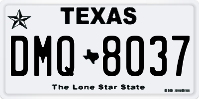 TX license plate DMQ8037