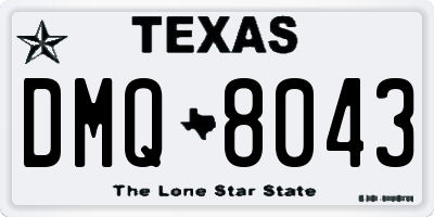 TX license plate DMQ8043