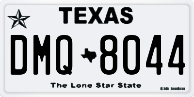 TX license plate DMQ8044