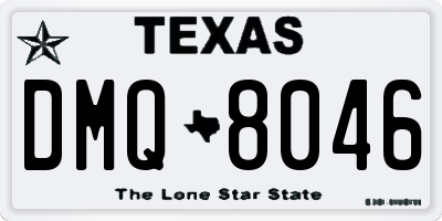TX license plate DMQ8046