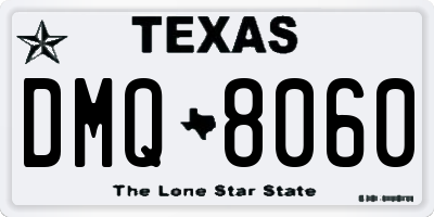 TX license plate DMQ8060