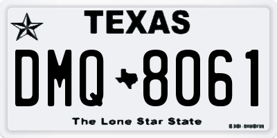 TX license plate DMQ8061