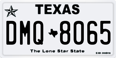 TX license plate DMQ8065
