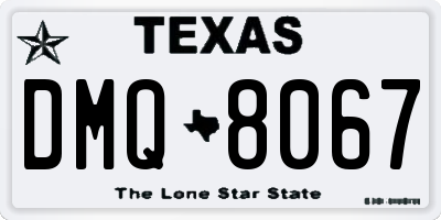 TX license plate DMQ8067