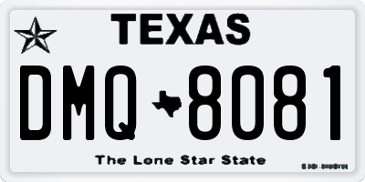 TX license plate DMQ8081