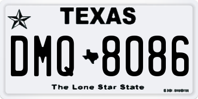TX license plate DMQ8086