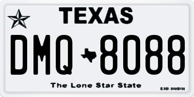 TX license plate DMQ8088
