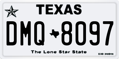 TX license plate DMQ8097
