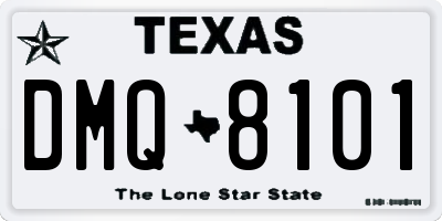 TX license plate DMQ8101