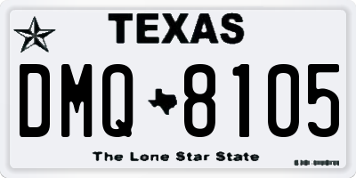 TX license plate DMQ8105