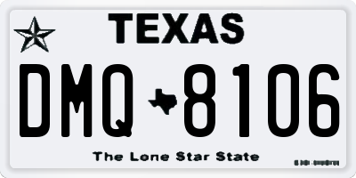 TX license plate DMQ8106
