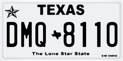 TX license plate DMQ8110