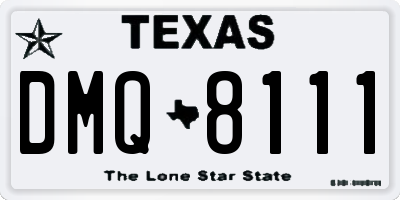 TX license plate DMQ8111
