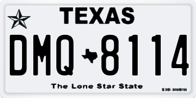 TX license plate DMQ8114