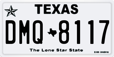 TX license plate DMQ8117