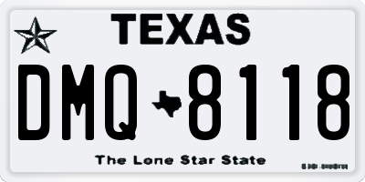 TX license plate DMQ8118