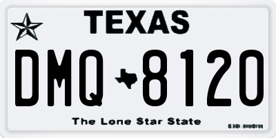 TX license plate DMQ8120