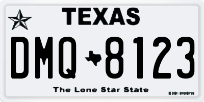 TX license plate DMQ8123