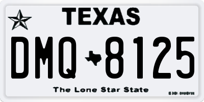 TX license plate DMQ8125